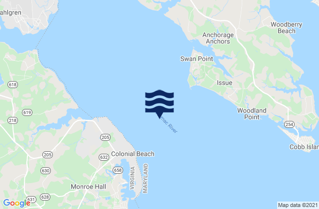 Mapa de mareas Swan Point, United States