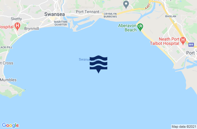Mapa de mareas Swansea Bay, United Kingdom