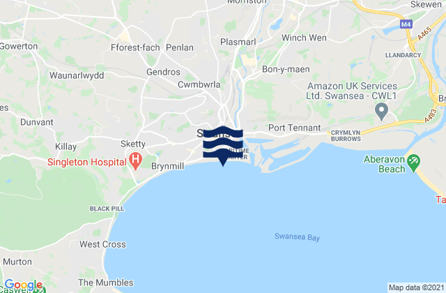 Mapa de mareas Swansea, United Kingdom
