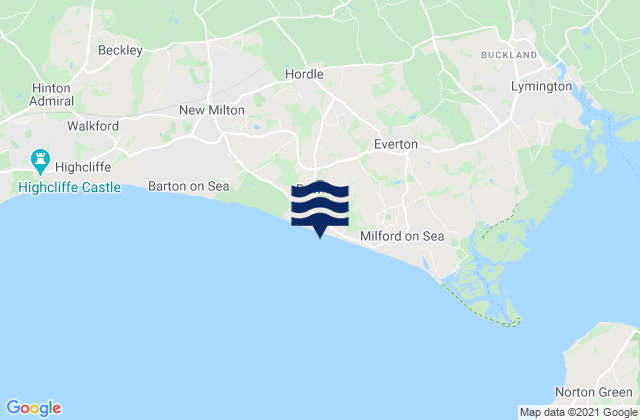 Mapa de mareas Sway, United Kingdom