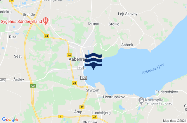 Mapa de mareas Sydhavn, Denmark
