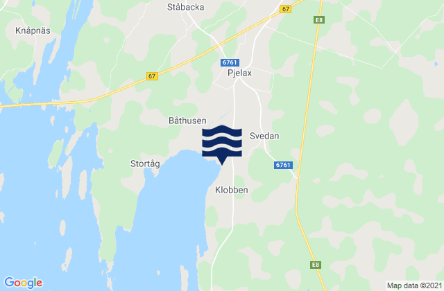 Mapa de mareas Sydösterbotten, Finland