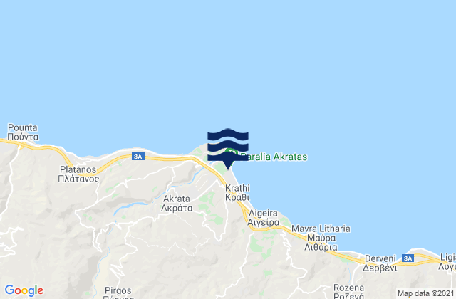 Mapa de mareas Sylivainiótika, Greece