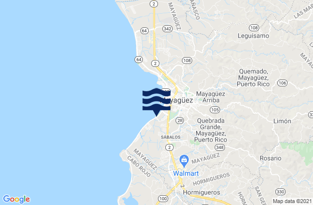 Mapa de mareas Sábalos Barrio, Puerto Rico