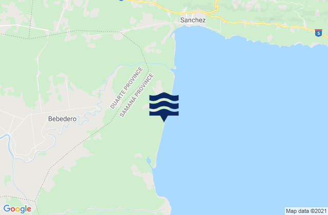Mapa de mareas Sánchez, Dominican Republic