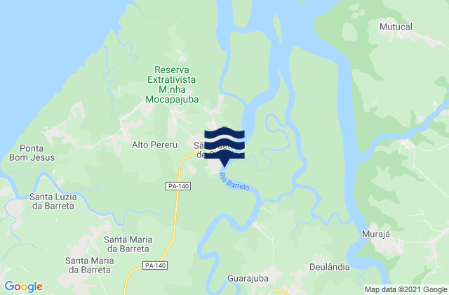 Mapa de mareas São Caetano de Odivelas, Brazil
