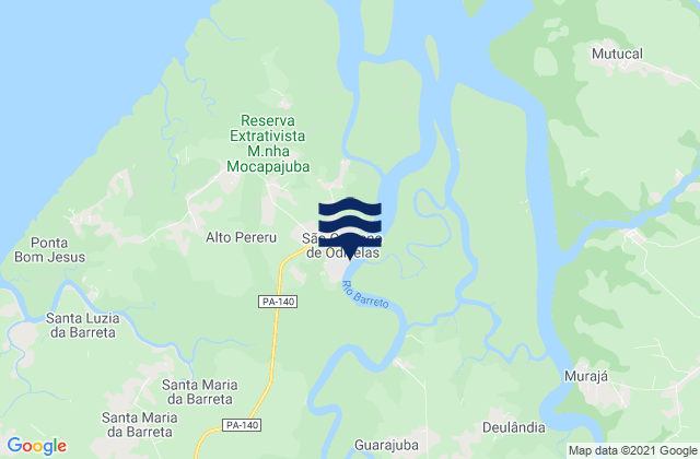 Mapa de mareas São Caetano de Odivelas, Brazil