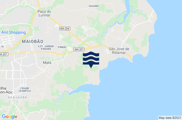 Mapa de mareas São José de Ribamar, Brazil