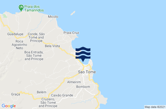 Mapa de mareas São Tomé, Sao Tome and Principe