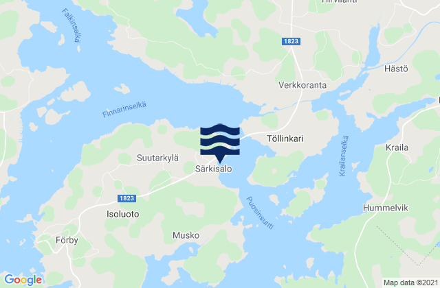 Mapa de mareas Särkisalo, Finland