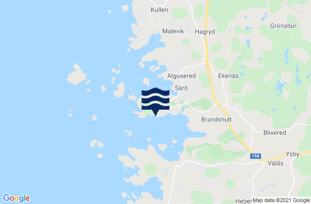 Mapa de mareas Särö, Sweden
