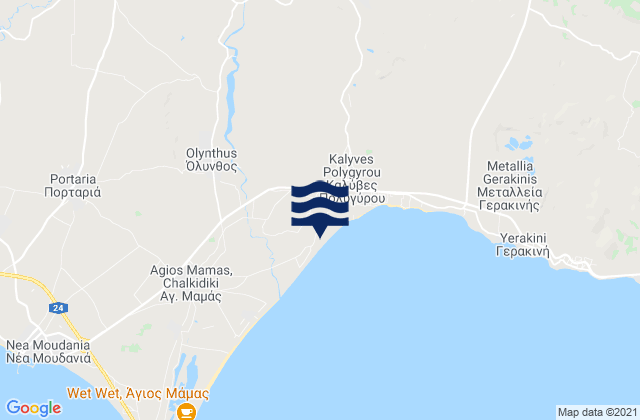 Mapa de mareas Símantra, Greece