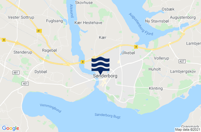 Mapa de mareas Sønderborg Kommune, Denmark