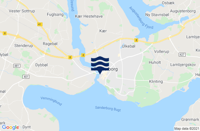 Mapa de mareas Sønderborg, Denmark