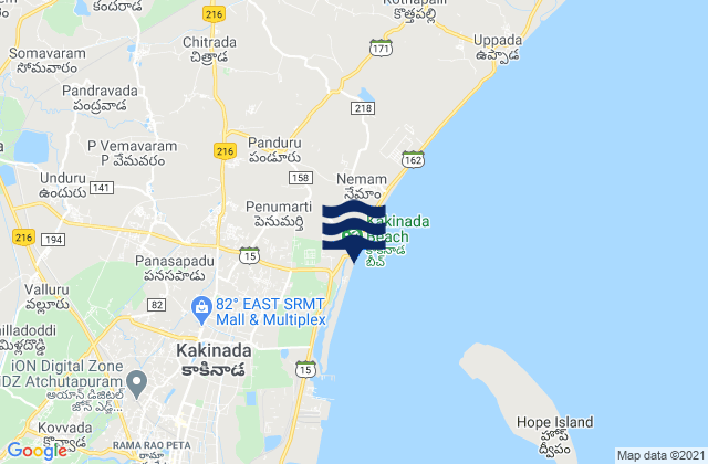 Mapa de mareas Sāmalkot, India