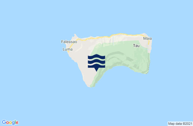 Mapa de mareas Ta'u County, American Samoa