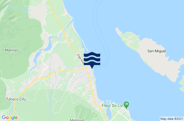 Mapa de mareas Tabaco, Philippines
