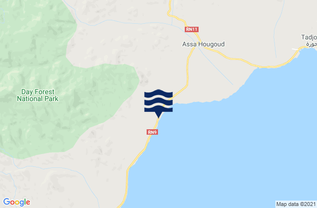 Mapa de mareas Tadjourah, Djibouti