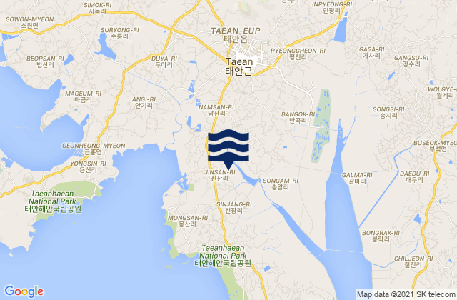 Mapa de mareas Taean-gun, South Korea