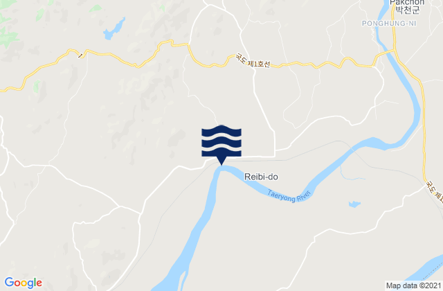 Mapa de mareas Taech'on, North Korea