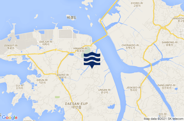 Mapa de mareas Taesal-li, South Korea