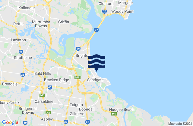 Mapa de mareas Taigum, Australia