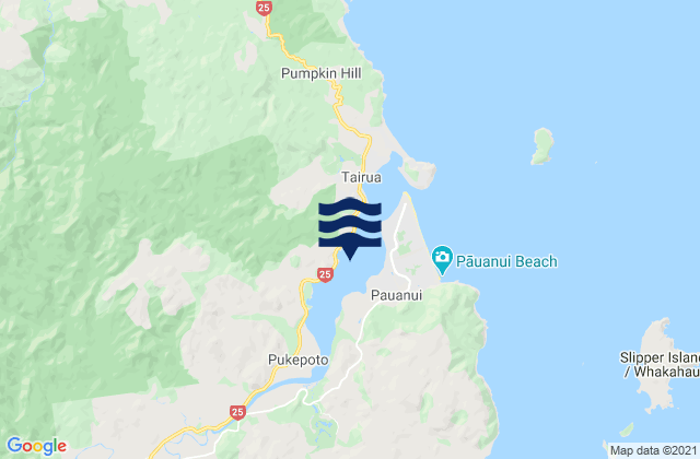 Mapa de mareas Tairua Harbour, New Zealand