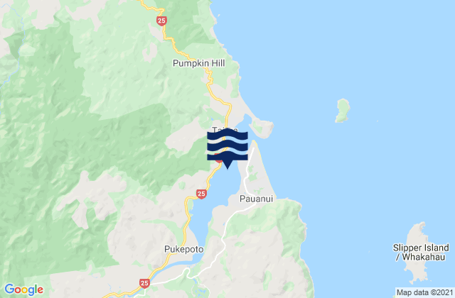 Mapa de mareas Tairua, New Zealand
