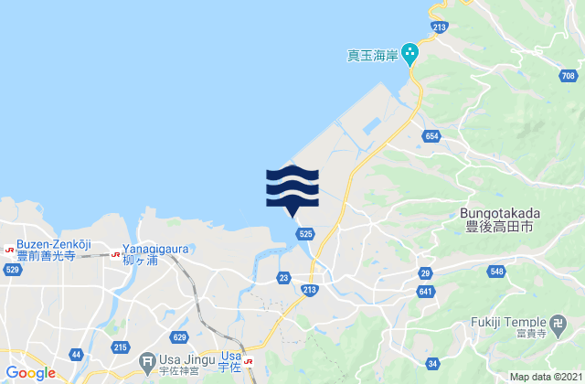 Mapa de mareas Takada, Japan