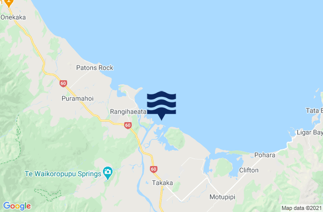 Mapa de mareas Takaka Golden Bay, New Zealand