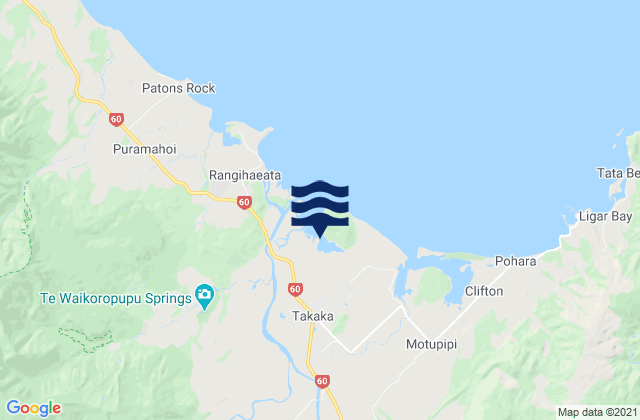 Mapa de mareas Takaka, New Zealand