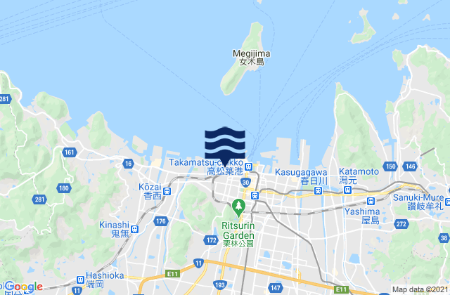Mapa de mareas Takamatsu-shi, Japan