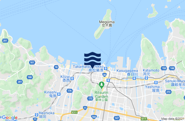 Mapa de mareas Takamatsu Ko, Japan