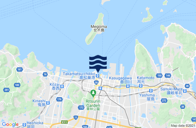 Mapa de mareas Takamatu, Japan