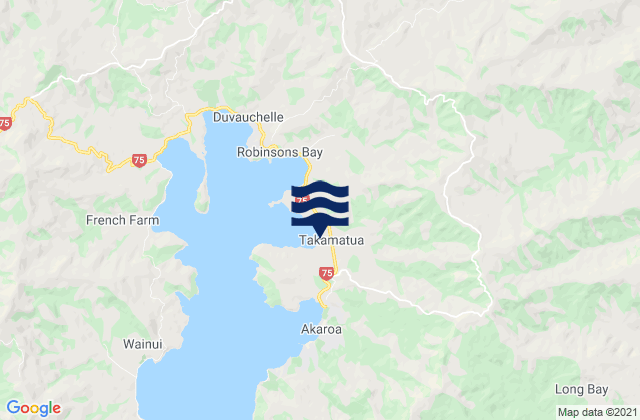 Mapa de mareas Takamatua Bay, New Zealand