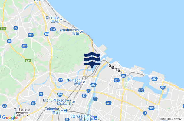 Mapa de mareas Takaoka Shi, Japan