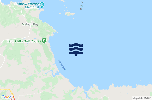 Mapa de mareas Takou Bay, New Zealand
