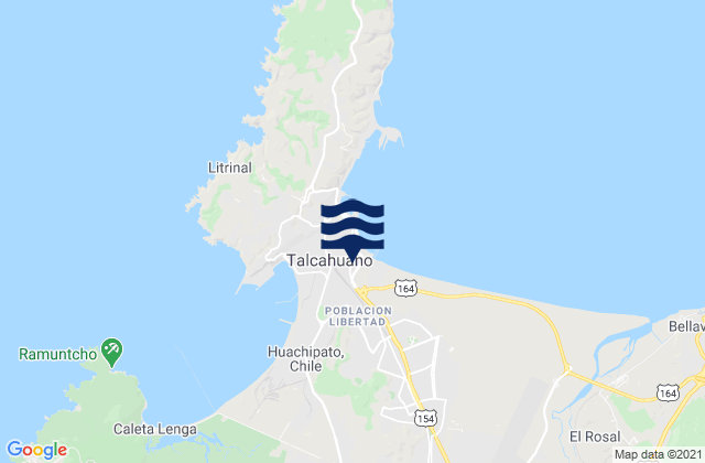 Mapa de mareas Talcahuano, Chile