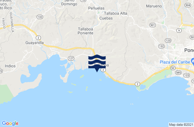 Mapa de mareas Tallaboa Saliente Barrio, Puerto Rico