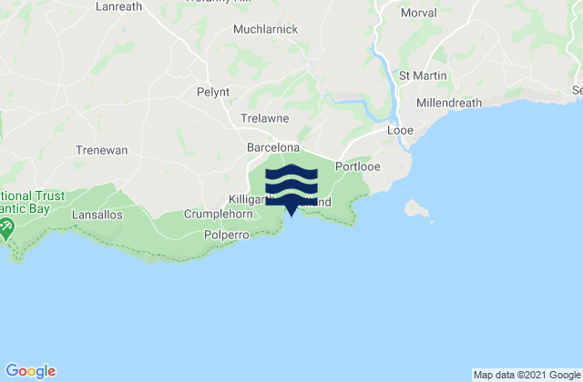 Mapa de mareas Talland Bay Beach, United Kingdom