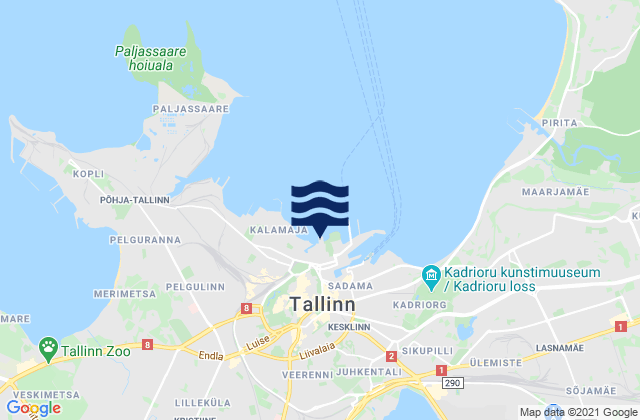 Mapa de mareas Tallinn, Estonia
