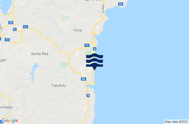 Mapa de mareas Talofofo Municipality, Guam