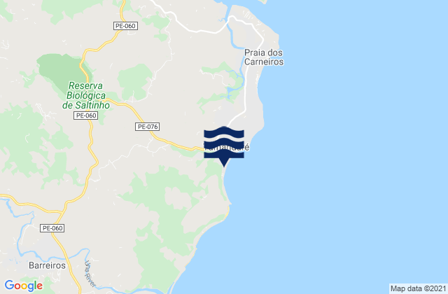 Mapa de mareas Tamandaré, Brazil