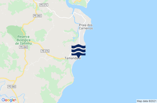 Mapa de mareas Tamandaré, Brazil