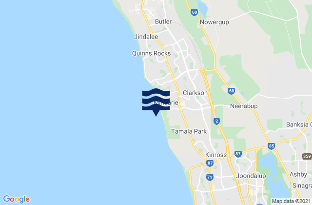 Mapa de mareas Tamarama Reef, Australia