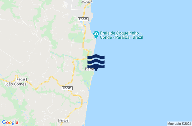 Mapa de mareas Tambaba, Brazil