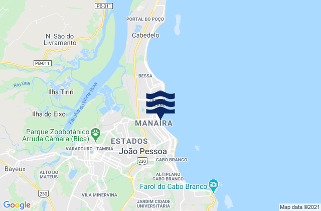 Mapa de mareas Tambau, Brazil