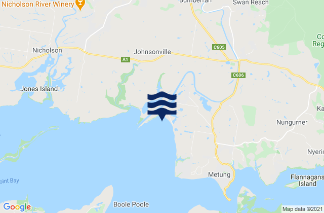 Mapa de mareas Tambo Bay, Australia