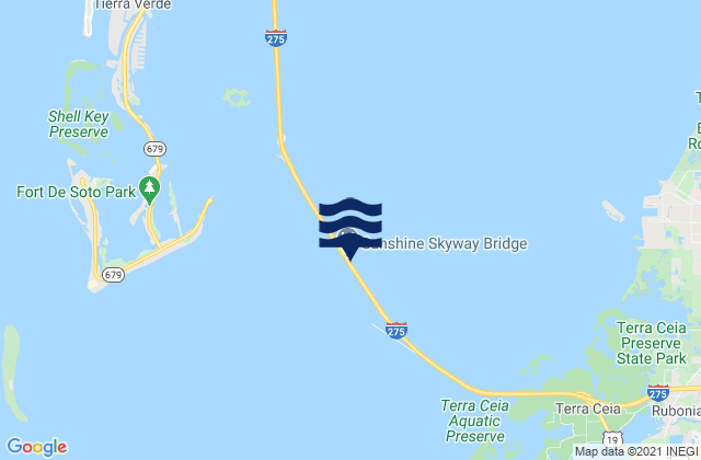 Mapa de mareas Tampa Bay (Sunshine Skyway Bridge), United States