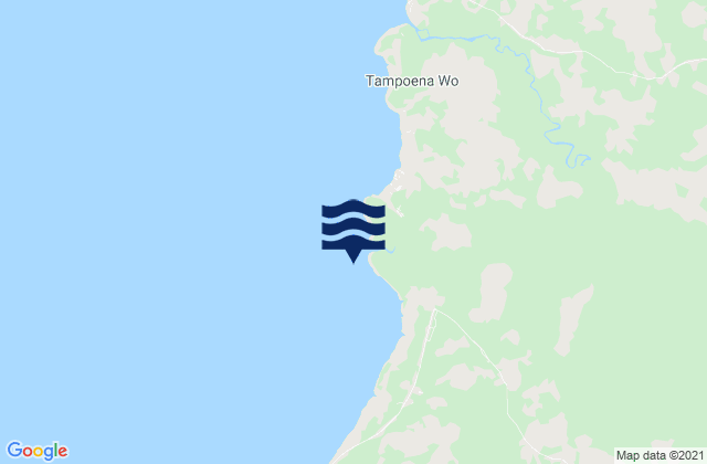 Mapa de mareas Tampunawu (Muna Island), Indonesia